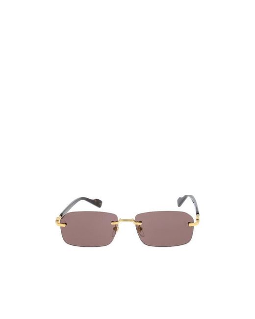 Gucci Pink Eyewear Rectangular Frame Sunglasses for men