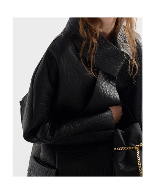 Prada Black Bonded Nappa Leather Jacket