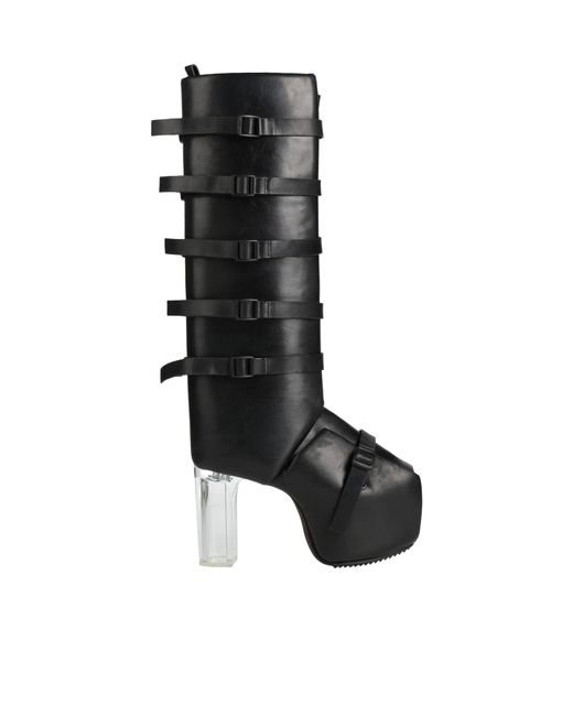 Rick Owens Black Plain Colour Boots