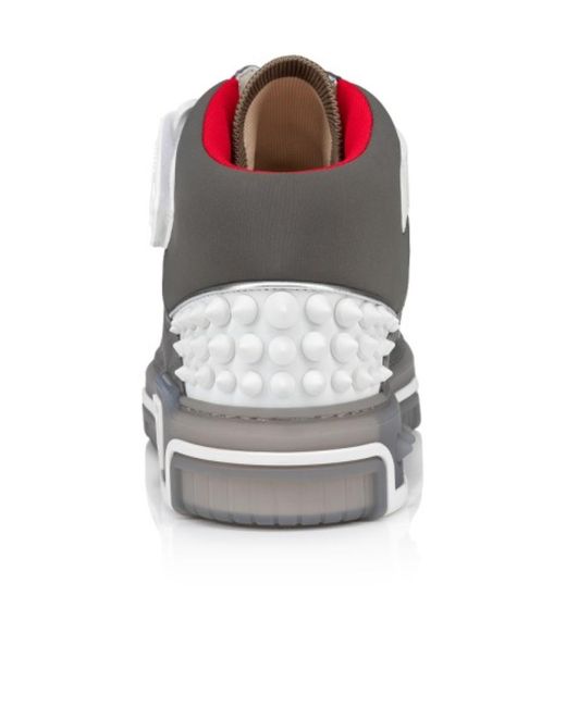 Christian Louboutin Gray Lace Up High Upper Board Shoes for men