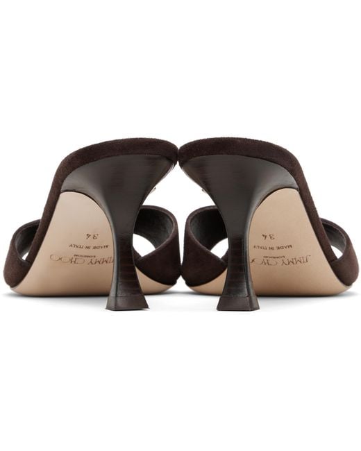 Jimmy Choo Brown Skye 70 High-Heeled Sandals