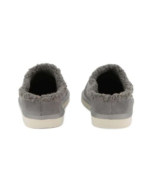 Chloé Gray Logo-Print Slippers