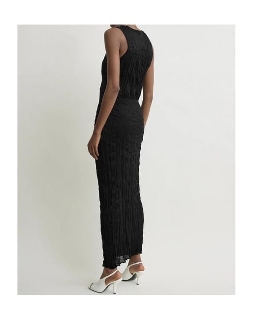 Totême  Black Totême Crinkled Knitted Skirt