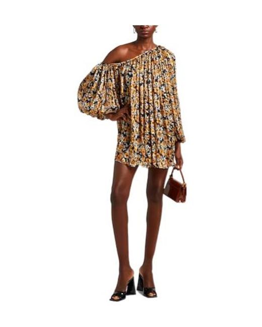 Saint Laurent Natural Mini Dresses