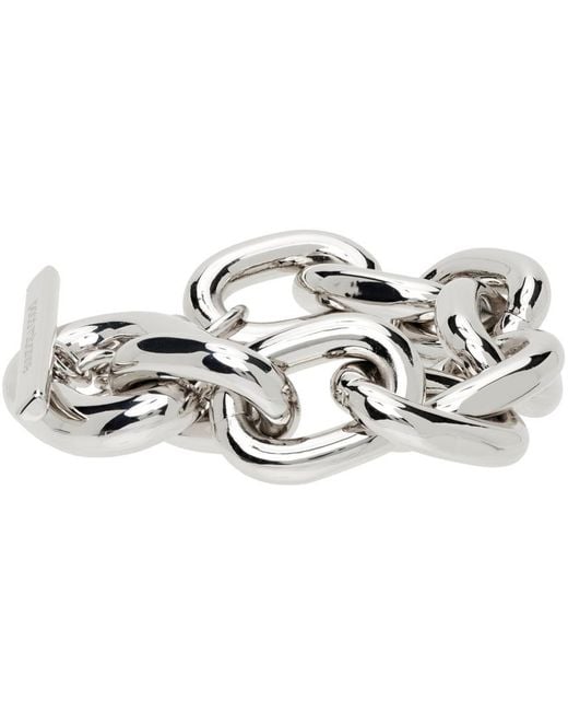 Rabanne White Logo Engraved Bracelet