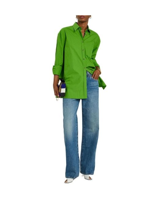 Khaite Blue Solid-Colour Straight-Leg Jeans