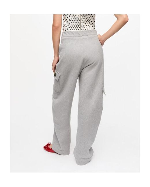 Ganni Gray Cargo Sweatpants