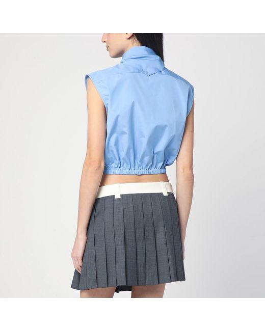 Miu Miu Blue Poplin Shirt