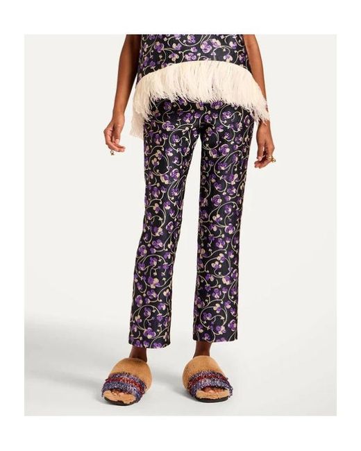LaDoubleJ Blue 24/7 Floral Trousers