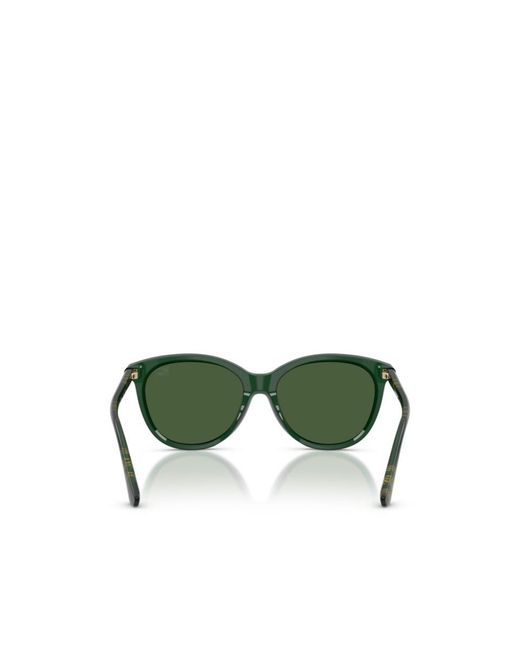 Burberry Green Eyewear Round Frame Sunglasses