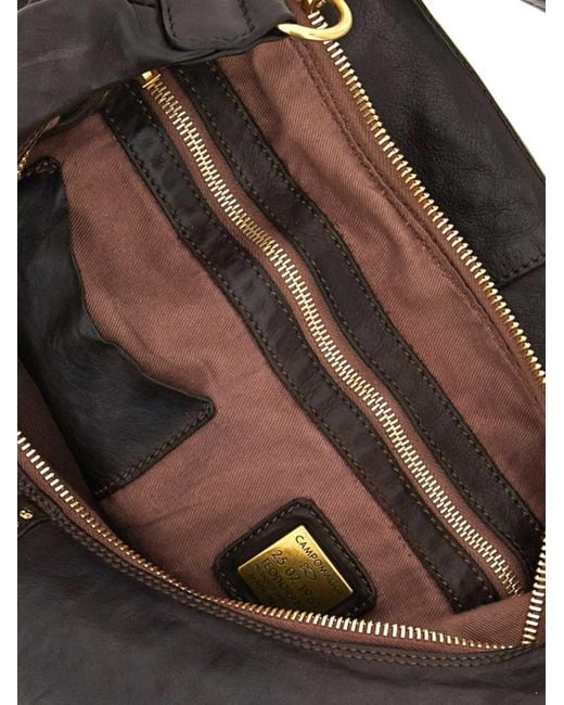 Campomaggi Black Zippered Shoulder Bag