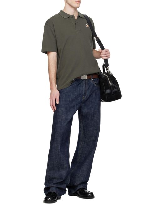 Maison Kitsuné Gray Maison Kitsuné Dreaming Fox Comfort Polo Shirt for men