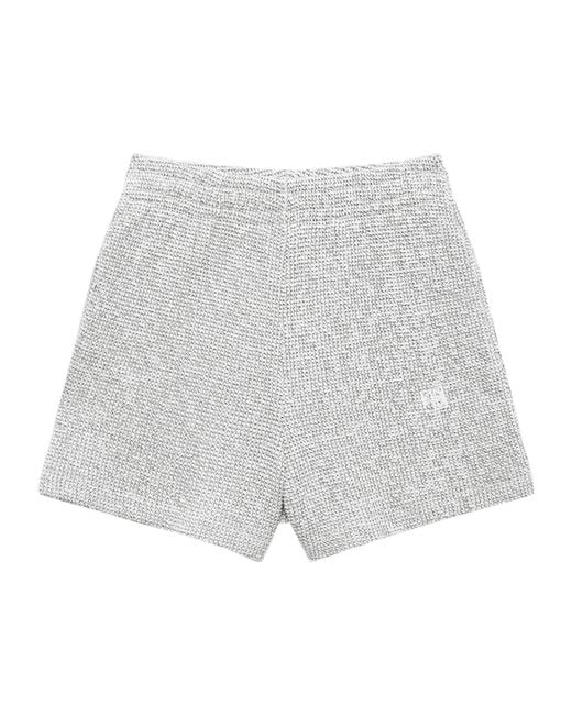 Anine Bing Gray Logo Trim Shorts