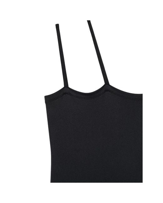 Baserange Black Sleeveless One-Piece Swimsuit