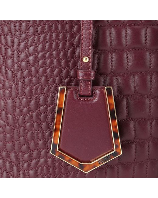 Fendi Purple Logo Details Handbag