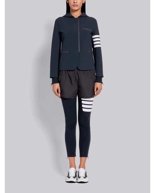 Thom Browne Blue 4-Bar Tech Compression Zip-Up Jacket