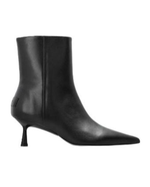 AllSaints Black Vivian Pointed Ankle Boots