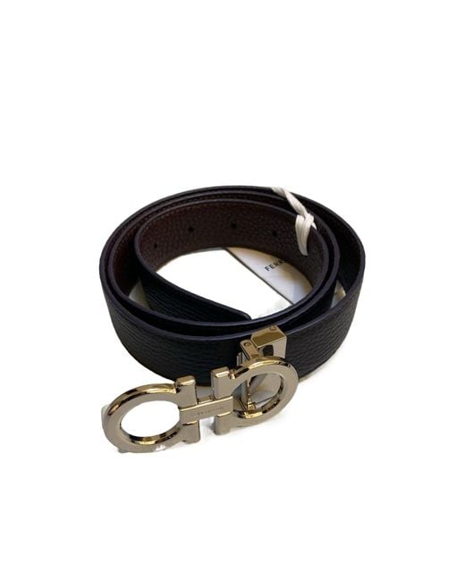 Ferragamo Black Double Sided Belt