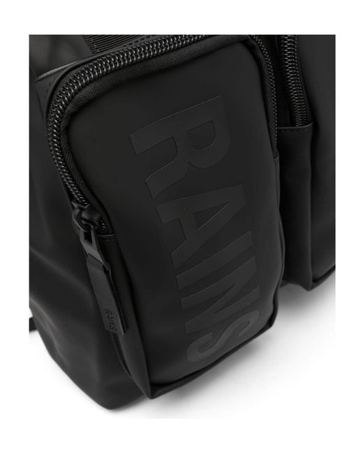 Rains Black Texel Tote Backpack for men