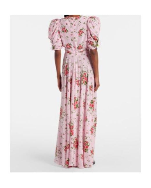 Rodarte Pink Floral Silk Cocktail Dress