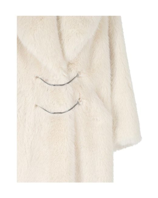 Dondup White Faux-Fur Coat