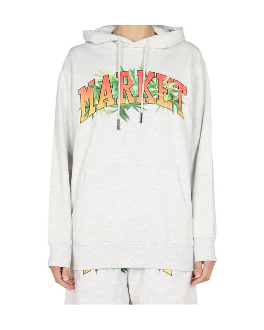 Market White Logo Hoodie Sweater for men