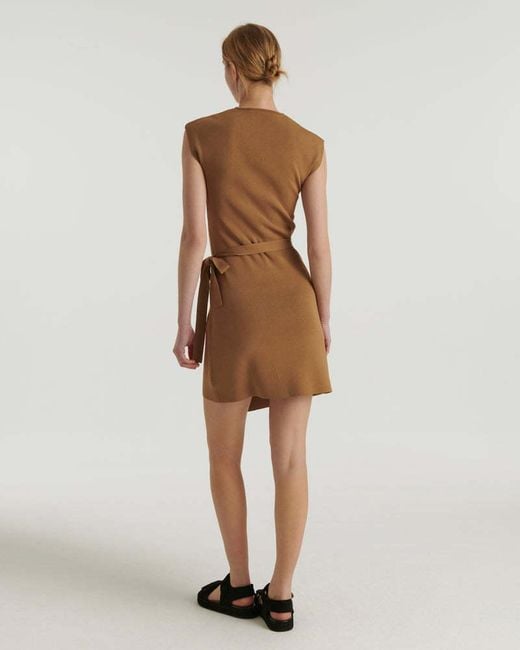 Yves Salomon Brown Sleeveless Dress