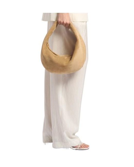 Khaite Metallic Medium Olivia Suede Hobo Bag