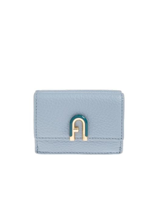 Furla Blue Idea Logo Plaque Small Wallet