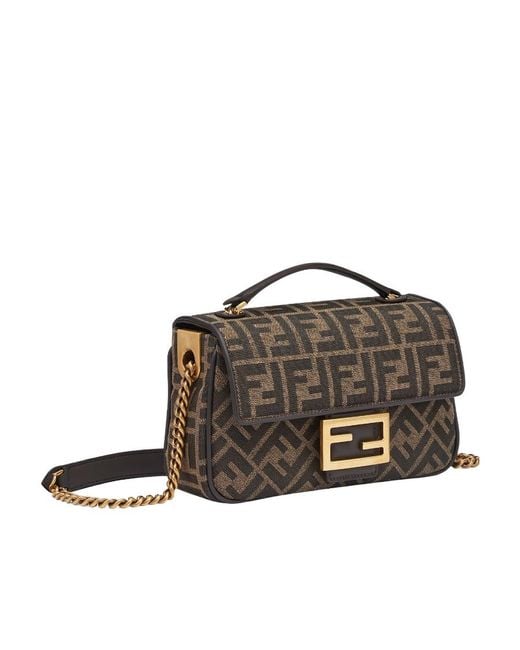 Fendi Brown Monogrammed Shoulder Bag