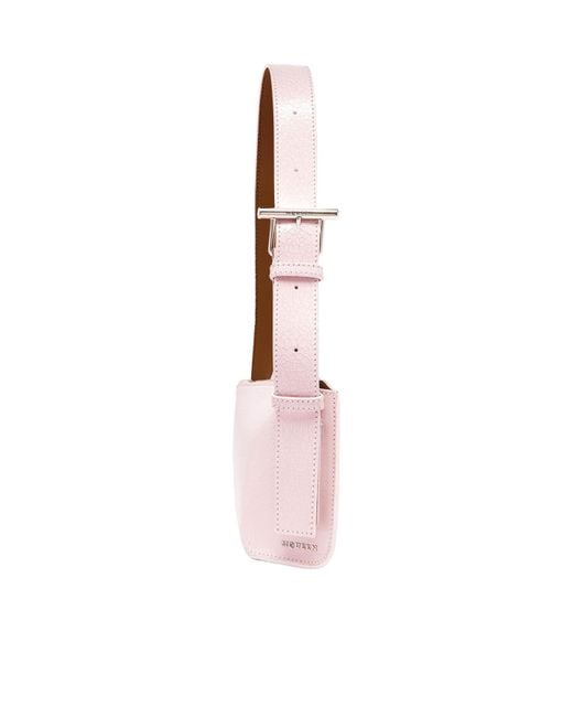 McQueen Pink T-Bar Sling Pouch
