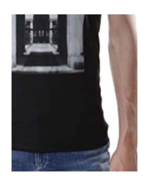 Armani Jeans Black Printed T-Shirt for men