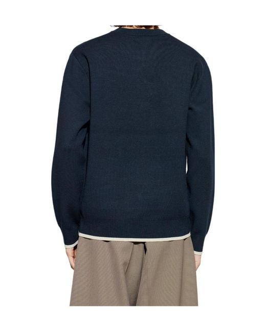 Samsøe & Samsøe Blue Sarico Crew-Neck Sweater for men