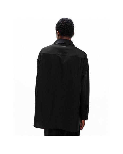 MM6 by Maison Margiela Black Classic Long Sleeve Shirt for men