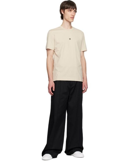 Givenchy Natural 4G Embroidered Crewneck T-Shirt for men