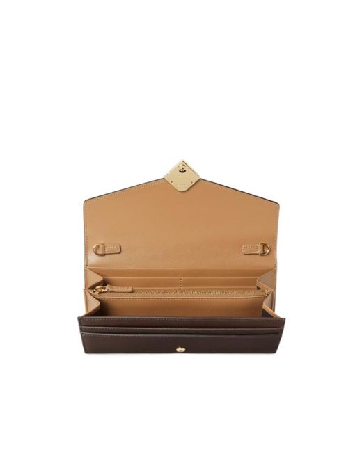 Fendi White Ff Diamonds Chain-Linked Continental Wallet