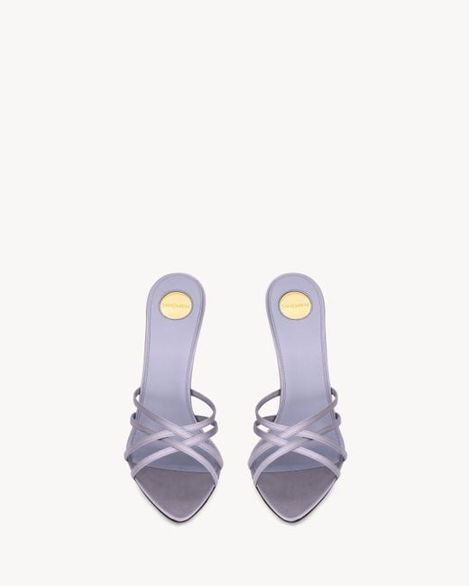 Saint Laurent White Open-Toe High-Heeled Sandals
