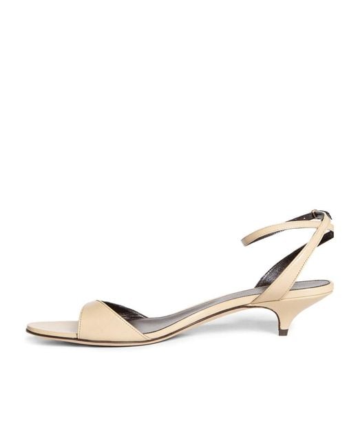 The Row Natural Round-Headed High-Heeled Sandals
