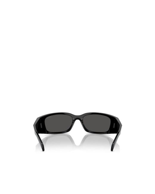 Prada White Eyewear Butterfly Frame Sunglasses