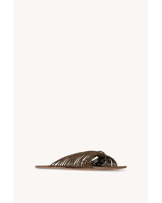 The Row Brown Sara Flat Sandals