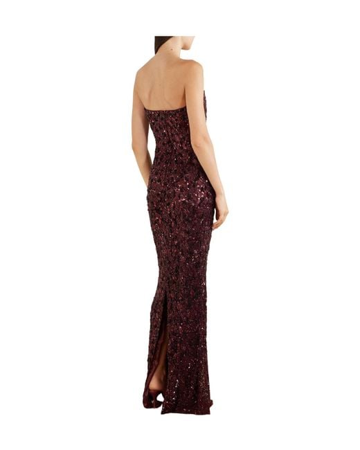 Jenny Packham Red Sirocco Sequined Tulle Gown