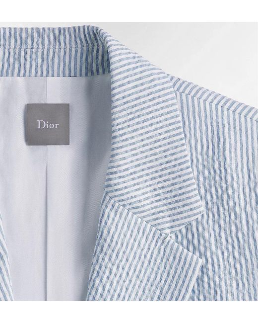 Dior Blue Iviera Single-Breasted Jacket for men