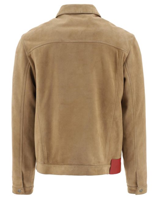 424 Natural Button-Up Leather Jacket for men