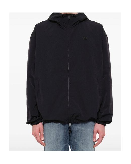 DIESEL Blue J-Askott Logo-Patch Jacket for men