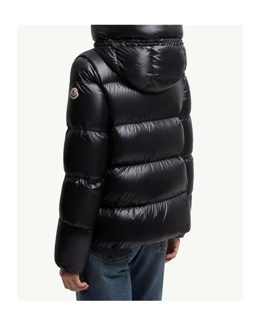 Moncler Black Serittes Hooded Short Down Jacket