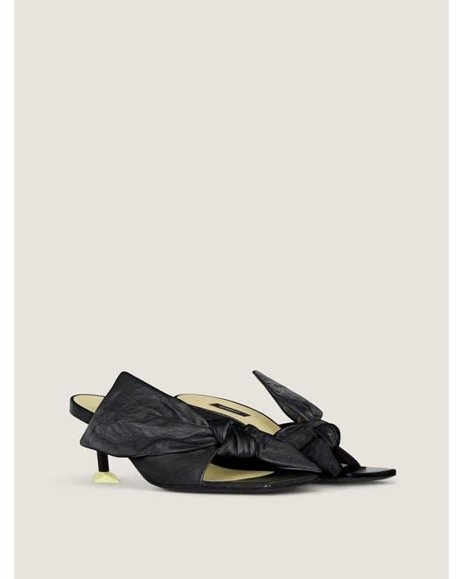 Givenchy Black Boudoir Bow Heeled Mules