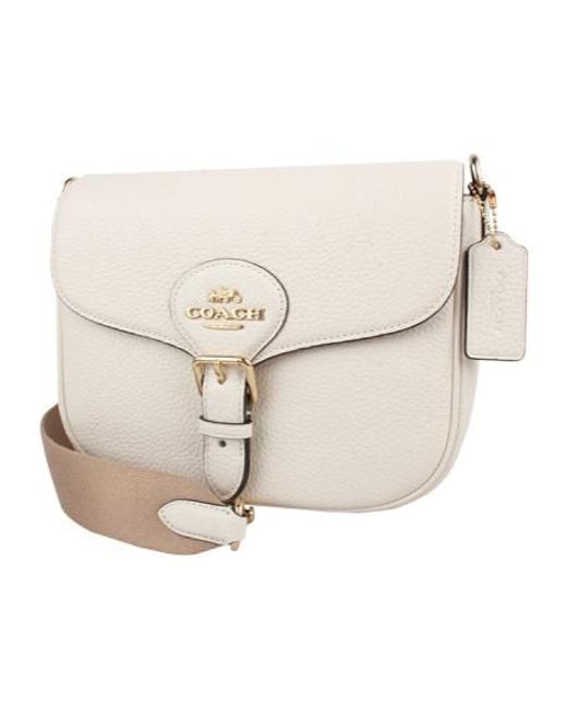 COACH Natural Amelia Saddle Shoulder Bag