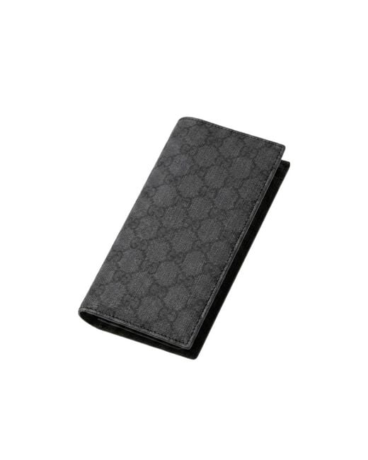 Gucci Gray Essence Classic Long Wallet for men
