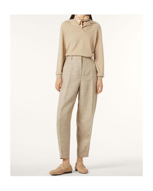 Loro Piana Natural Arona Knitted Polo Shirt