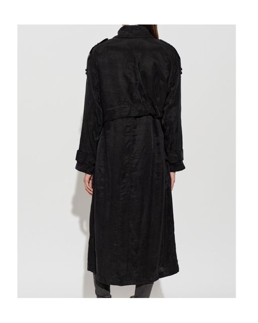 AllSaints Black Linnie Belted Long Coat